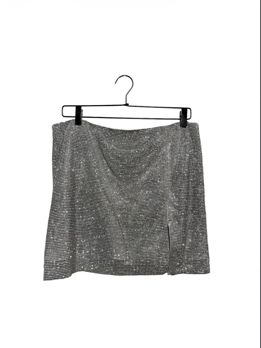 Lamarque Silver Sequin Mini Skirt